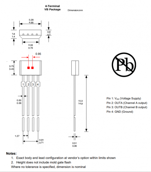 Dual Channel Sensitive Hall Effect Switch With Quadrature Outputs CYD8546